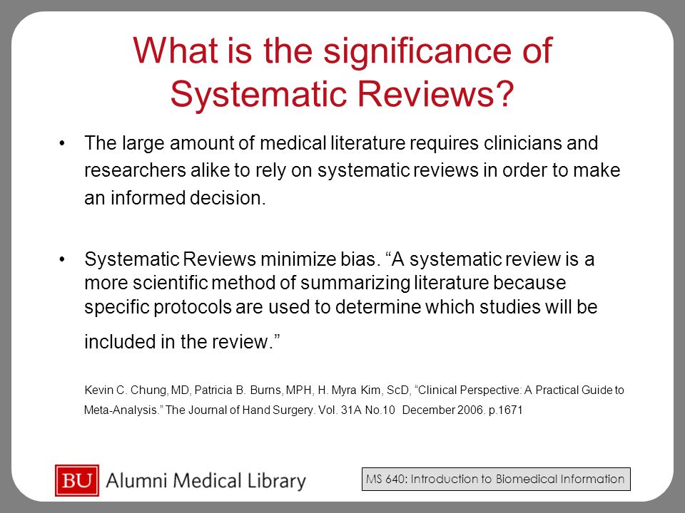 how to write a systematic review in medicine
